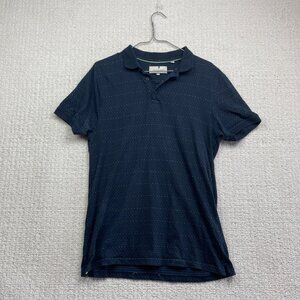 Larsson & Co Stockholm Men’s Polo Shirt Size M Blue / Yellow Polka Dot Collared